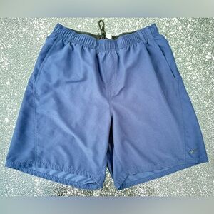Vintage Gray Tag NIKE SWIM Shorts / Trunks Navy Blue XL